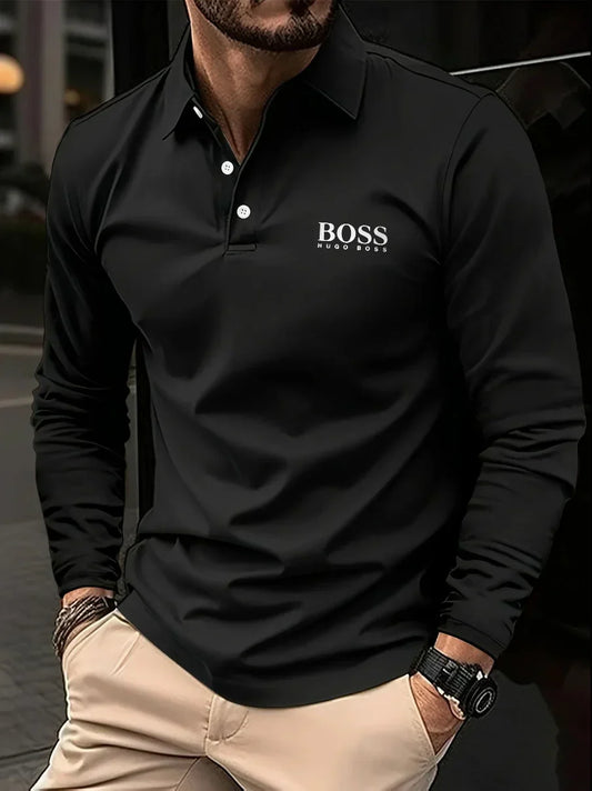 B0SS | Polo à manches longues pour homme