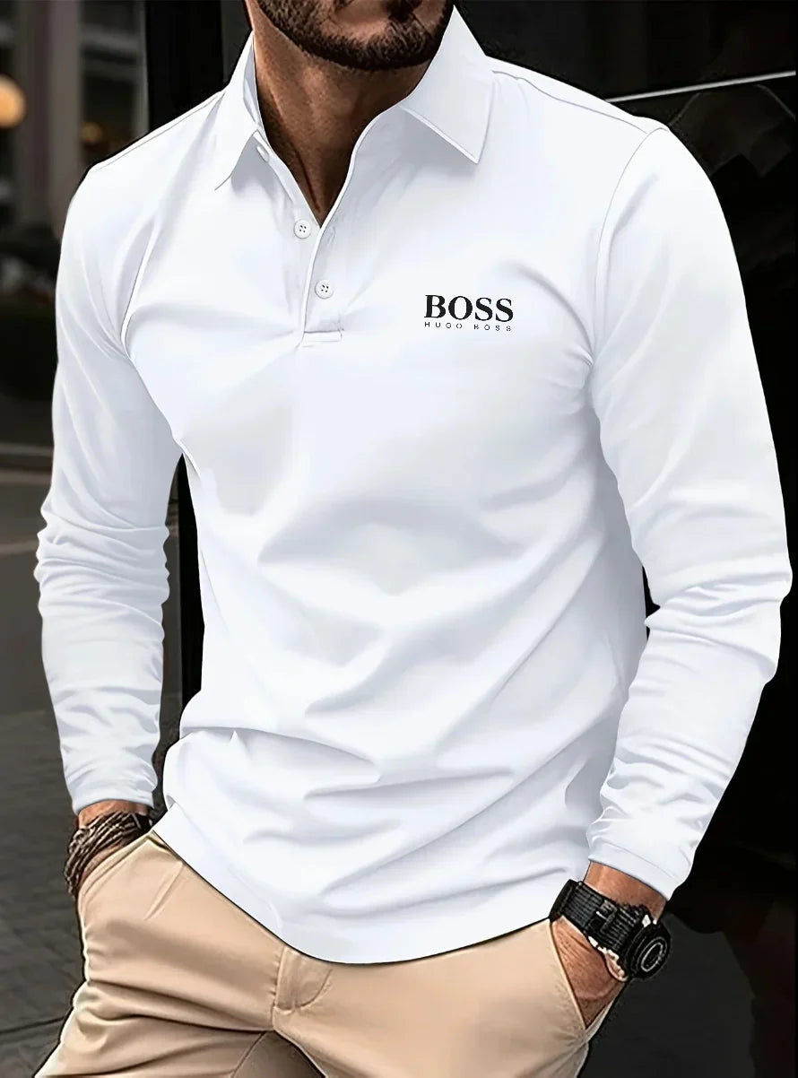 B0SS | Polo à manches longues pour homme